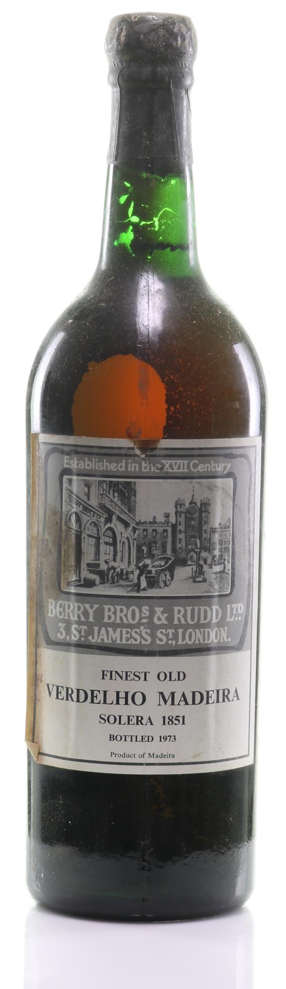 Madeira 1851 Berry Brothers & Rudd  Finest Old verdelho Solera (1x75cl) - Rue Pinard Europe