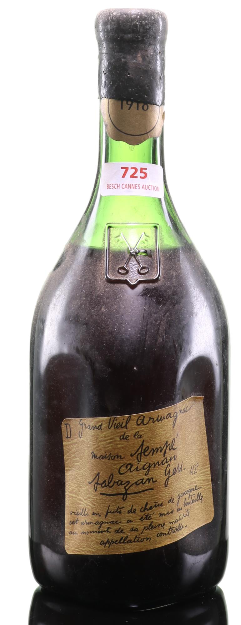Armagnac 1918 Sempé   (1x70cl) - Rue Pinard Europe