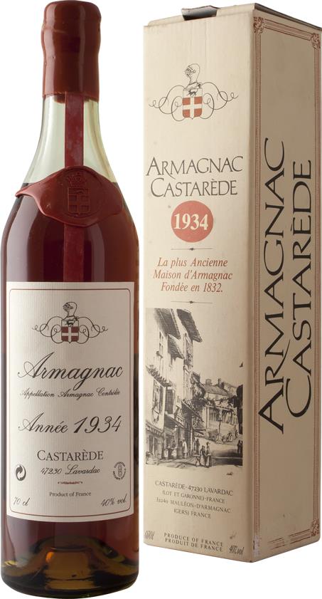 Armagnac 1934 Castarède  Armagnac Ténaréze (1x70cl) - Rue Pinard Europe