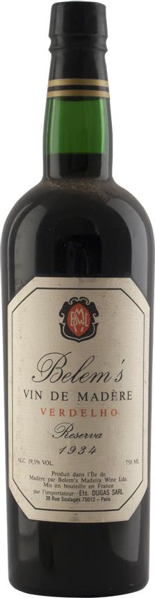 Madeira 1934 Belem's  Verdelho (1x75cl) - Rue Pinard Europe