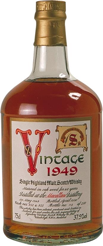 Macallan Signatory Vintage 1949 Highland Single Malt Scotch - Cask 852 & 855 - Rue Pinard