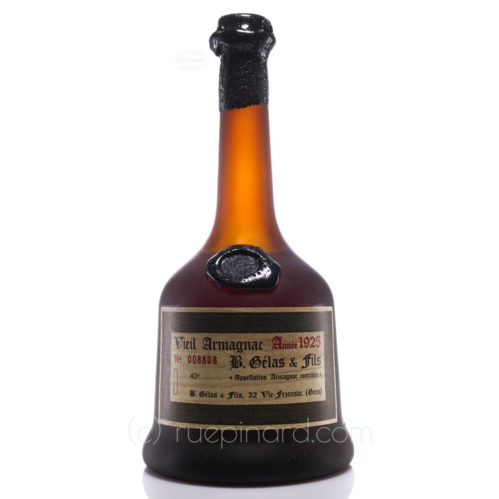 Gelas & Fils Vieil Armagnac Vintage 1900 - Basquaise | Rue Pinard