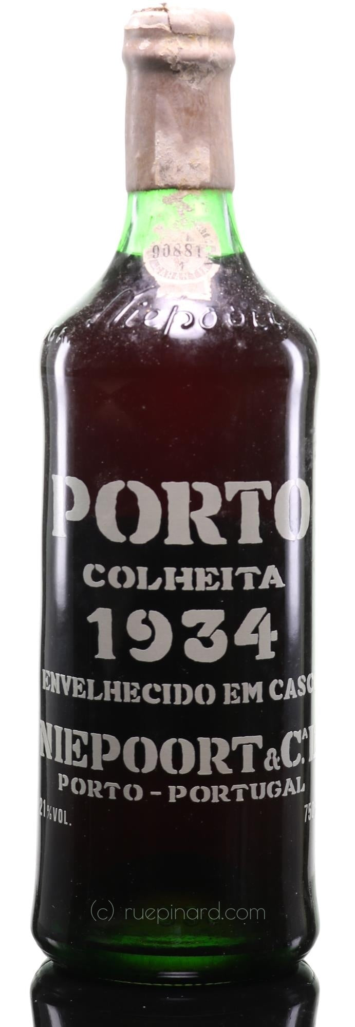 Niepoort & Co Colheita Port 1934 - No. 90881 - Rue Pinard