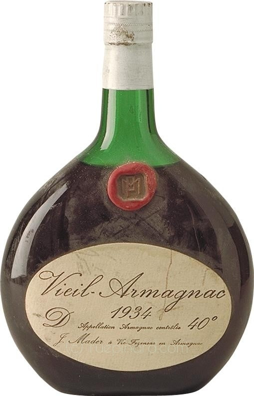 1934 Mader J. Vieil Armagnac, Waxbutton - Rue Pinard