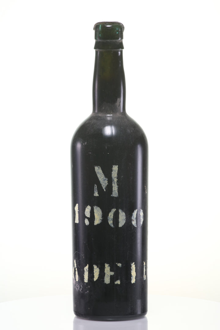 1900 HM Borges Malvasia Madeira Stencil Bottle