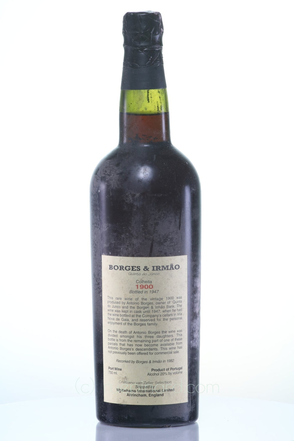 Borges & Irmao Colheita Port Wine Vintage 1900, 1947 Bottled, 1982 Recorked, Quinto do Junco - Rue Pinard