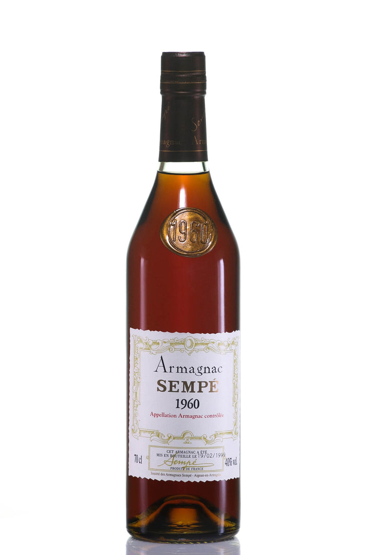 Sempé 1960 Armagnac in Vintage Waxbutton & Wooden Case