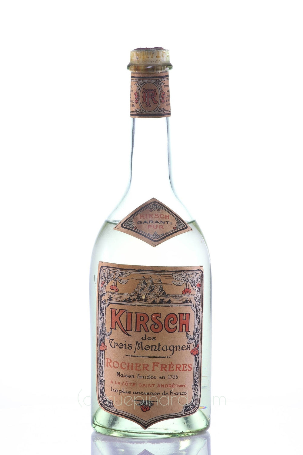 1970 Kirsch Rocher Trois Montagnes Cognac, 50 cl, Garanti Pur - Rue Pinard