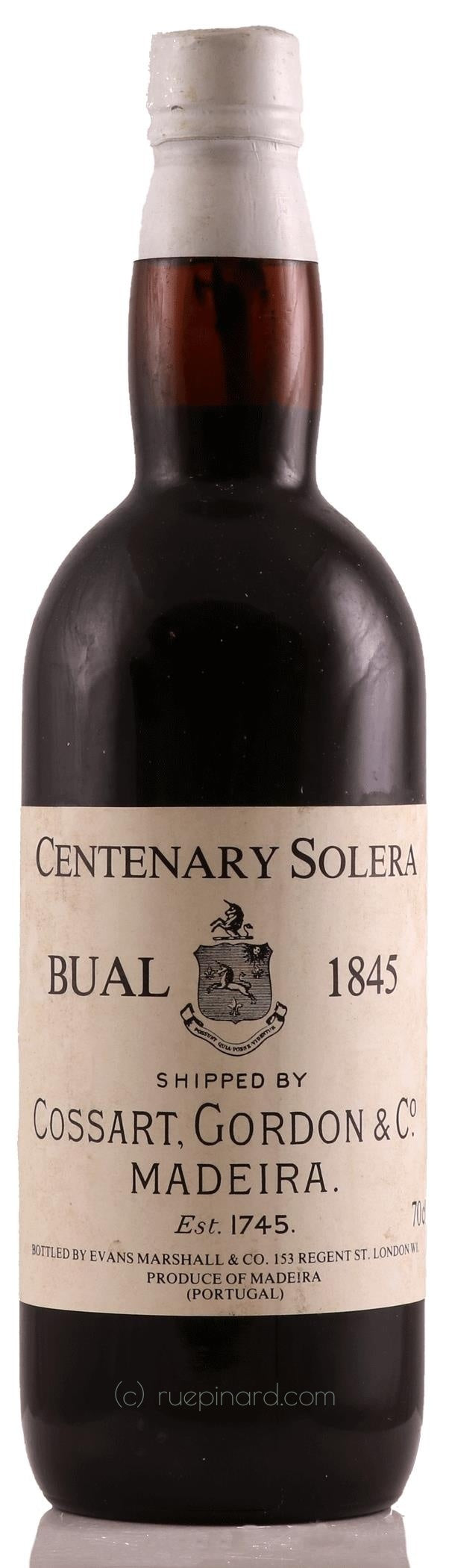 Cossart Gordon & Co Bual Solera 1845 Madeira. - Rue Pinard