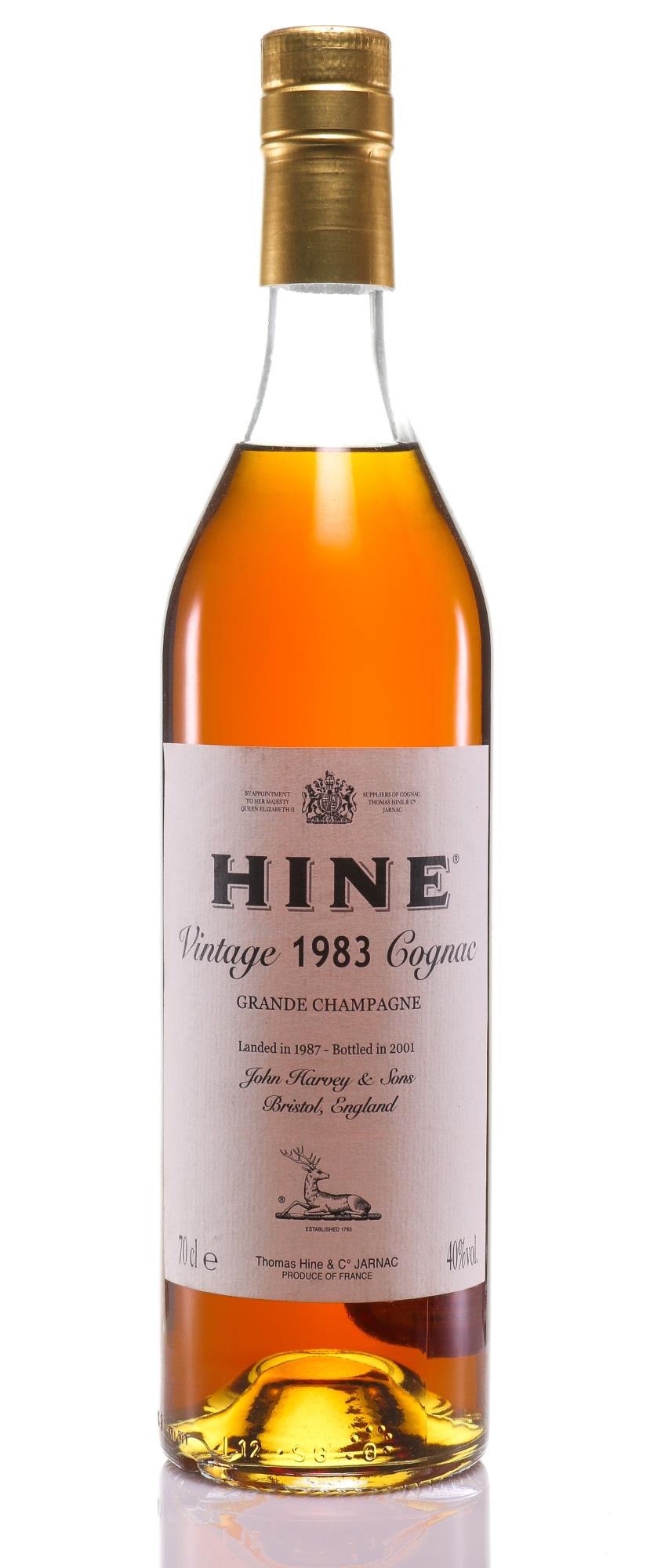 Cognac 1983 Hine & Co T.  Grande Champagne (1x70cl) - Rue Pinard Europe