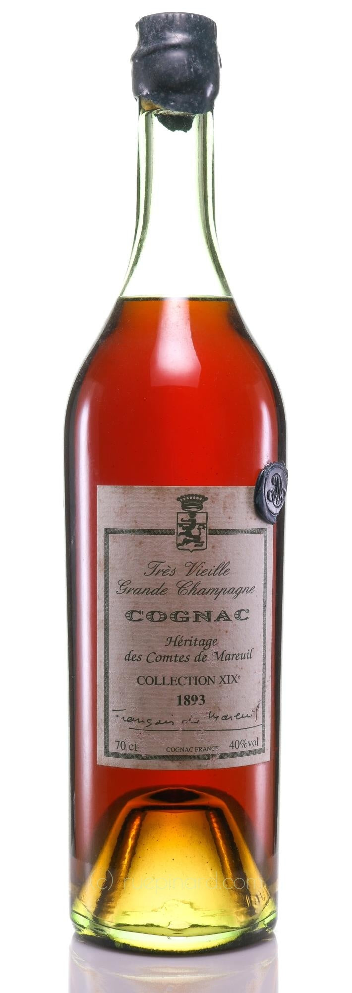 Cognac 1893 Comtes de Mareuil Heritage des Comtes de Mareuil Collection XIX Trés Vieille Grande Champagne - Rue Pinard