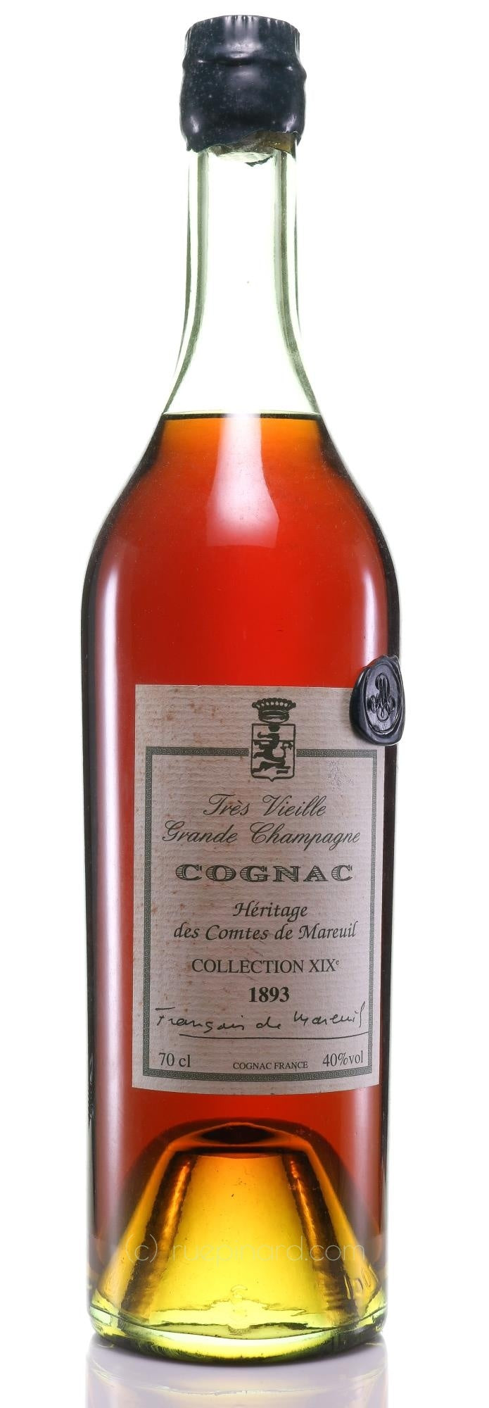 Cognac 1893 Comtes de Mareuil Heritage des Comtes de Mareuil XIX Collection Trés Vieille Grande Champagne - Rue Pinard