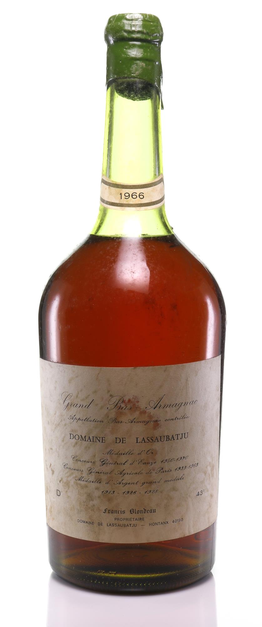 1966 Domaine de Lassaubatju Grand Bas-Armagnac Magnum