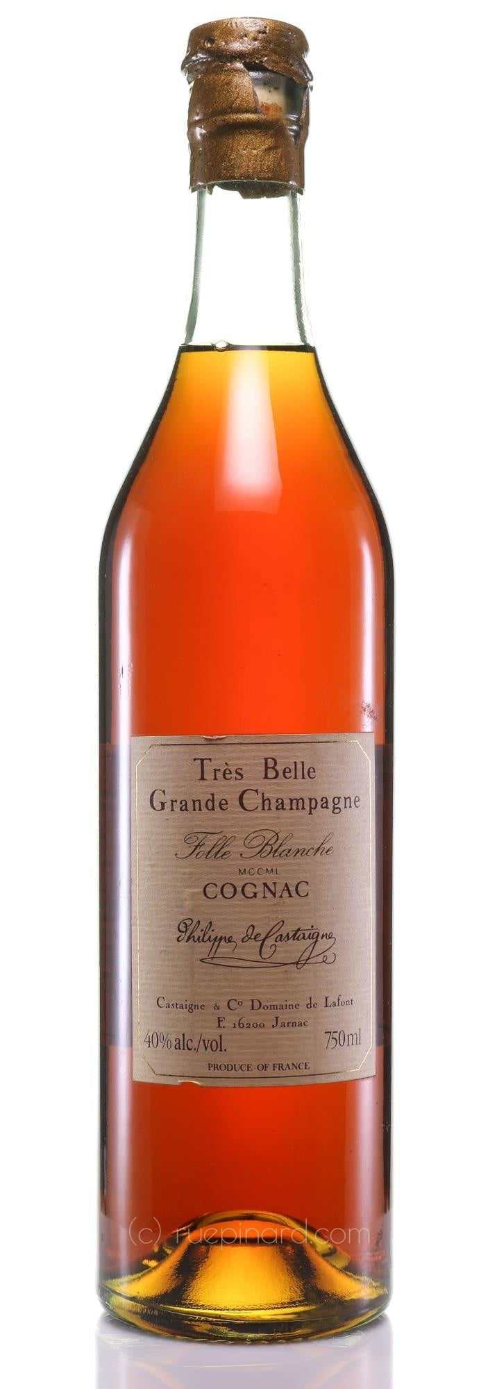 Philippe de Castaigne Tres Belle 1850 Cognac MCCML Vintage - Rue Pinard
