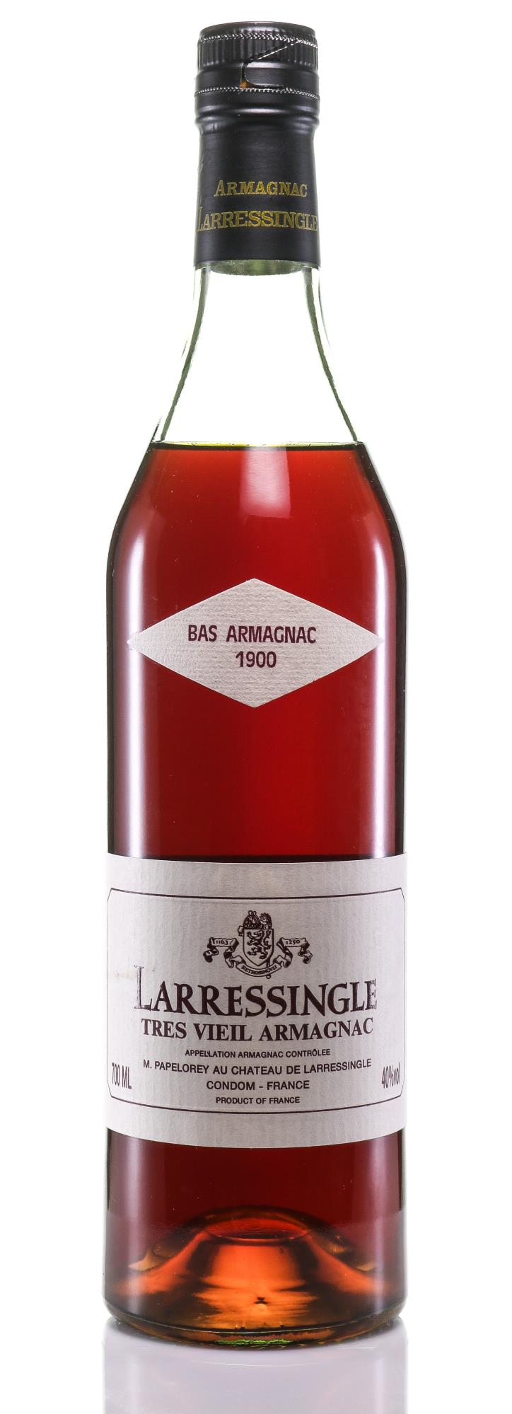 Larressingle Armagnac 1900 Vintage Très Vieil Bas Armagnac