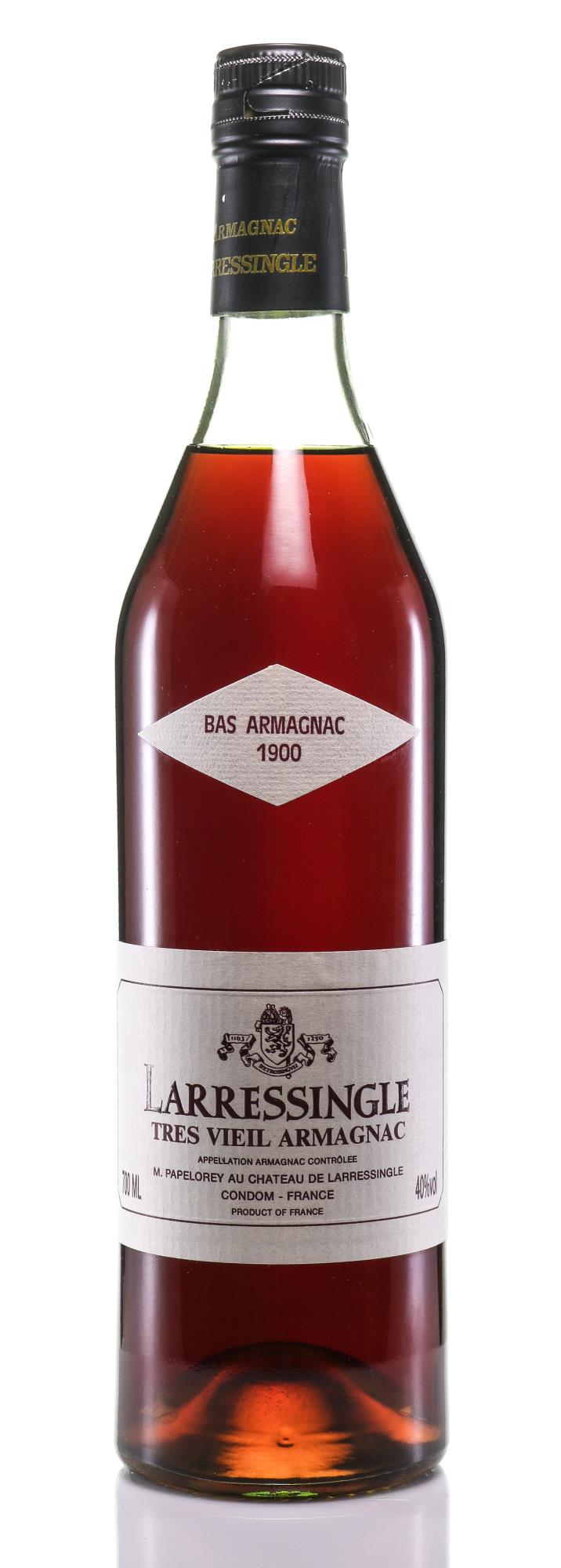 Larressingle Armagnac 1900 Vintage Très Vieil Bas Armagnac