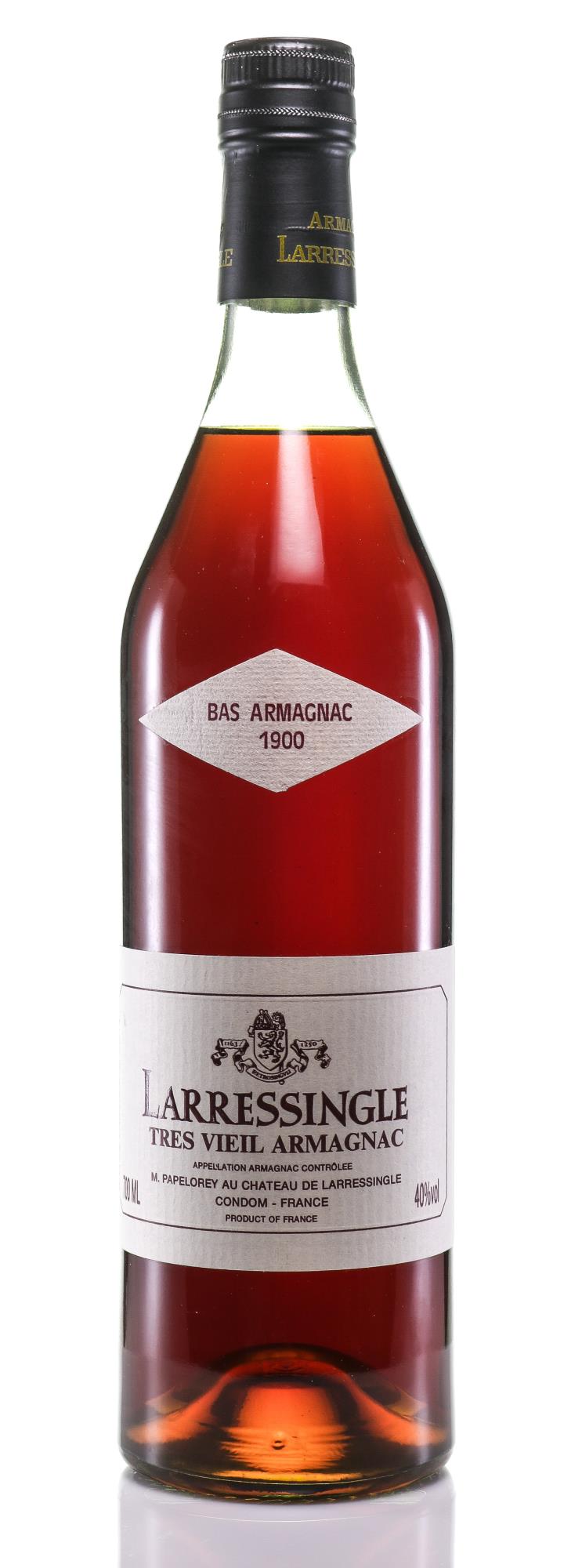 Larressingle Armagnac 1900 Vintage Très Vieil Bas Armagnac