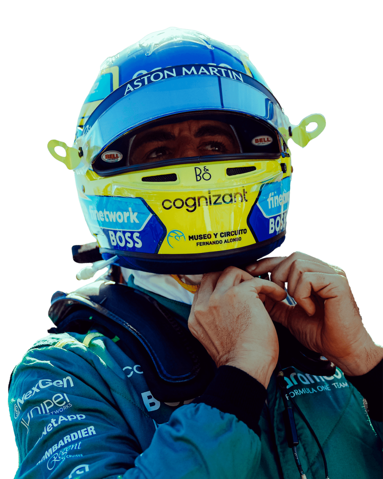 Fernando Alonso: 2023 Aston Martin Helmet