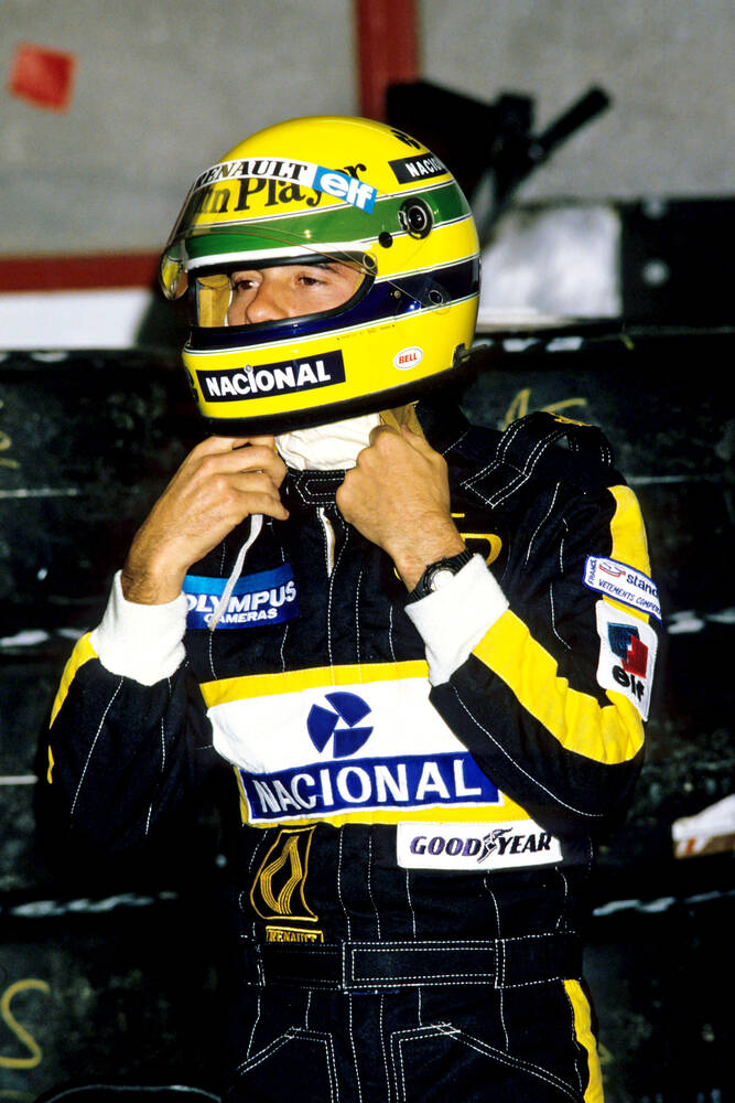 Ayrton Senna: 1985 Lotus JPS Racing suit - GP Imola