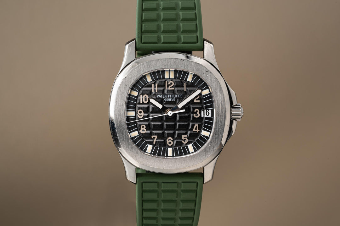 Patek Philippe Aquanaut - Black Dial - Tropical Watch strap