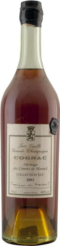 Comtes de Mareuil Très Vieille Grande Fine Champagne Cognac 1893 Collection XIX - Rue Pinard