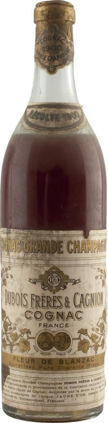 Dubois Frères 1900 Grande Champagne Cognac - Rue Pinard