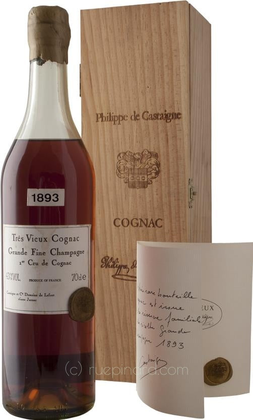 1893 Philippe de Castaigne Tres Vieux Cognac, Grand Fine Champagne, 43% ABV, 1er Cru - Rue Pinard