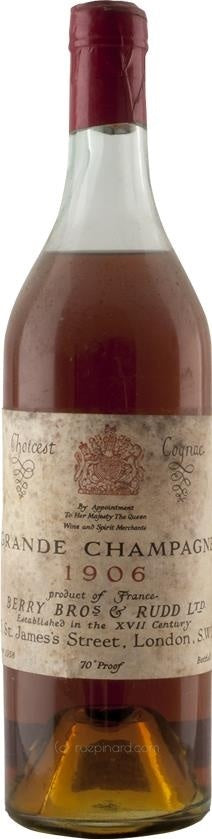 Heritiers des Comtes de Vogüé 1906 Grande Champagne Cognac (Bottled 1958) - Rue Pinard