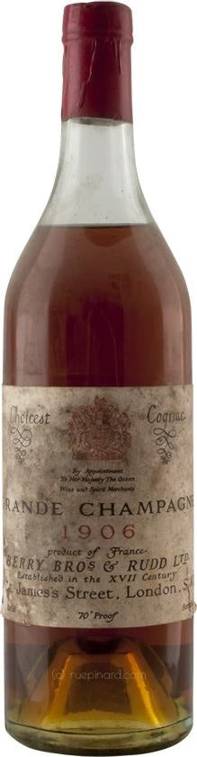 1906 Berry Brothers & Rudd Grande Champagne des Heritiers Cognac (bottled 1958) - Rue Pinard