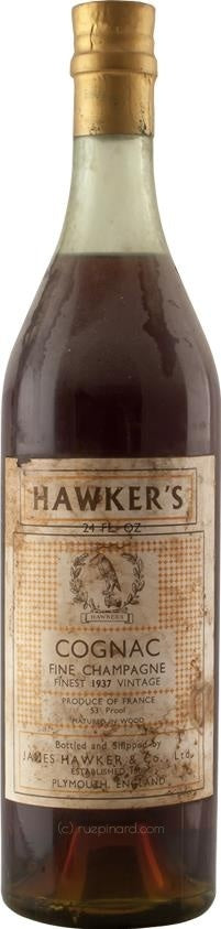 1937 Hawker's Cognac, Fine Champagne - Rue Pinard