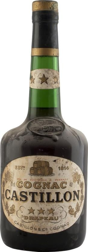 Castillon Three Stars Cognac (1920s) - Aged 40 Years Drapeau, Grande Champagne, Bottled 1960s - Rue Pinard