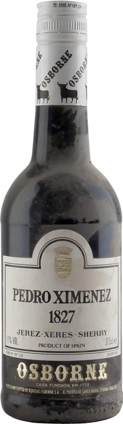 Osborne's 1827 Pedro Ximenez Sherry NV, Jerez-Xeres Half Bottle