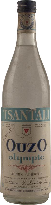 Tsantali Ouzo Olympic Aperitif 1970 Vintage Liquor